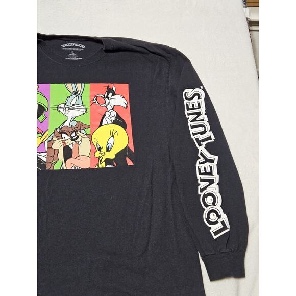 Original Looney Tunes Bugs Bunny Tweet Bird Sze Large Black Long sleeves T Shirt - Picture 4 of 7